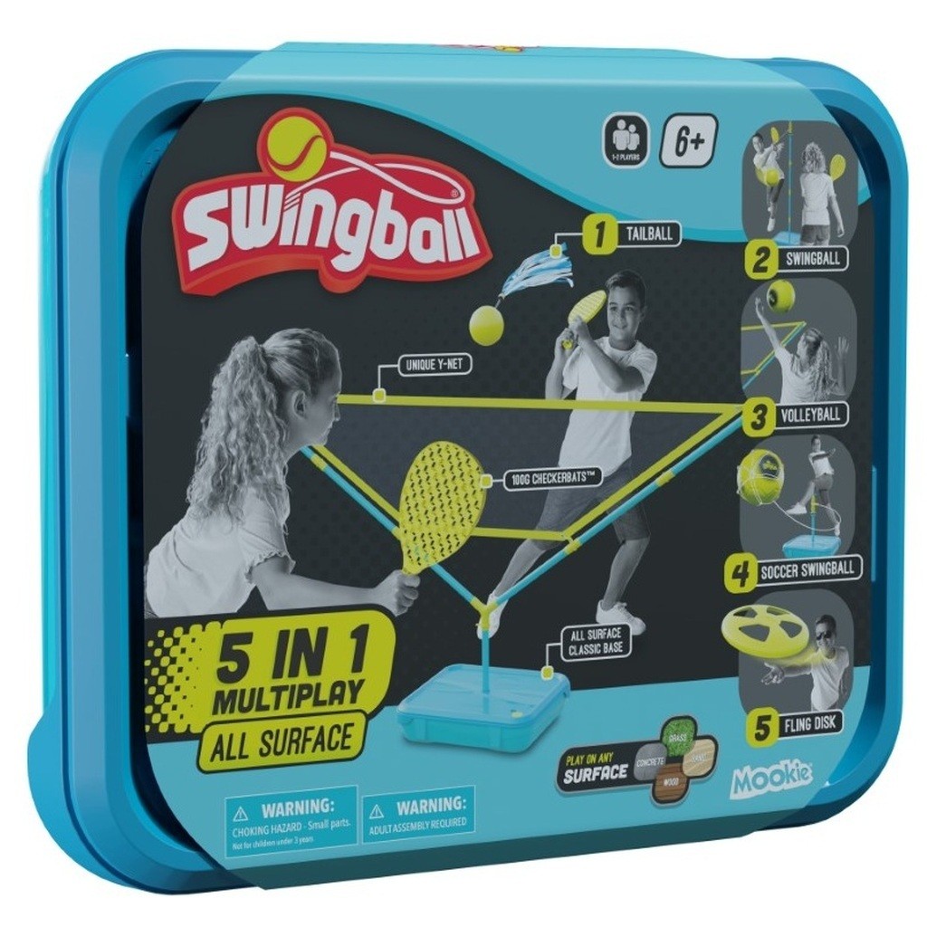 Swingball  5-i-1 Tailball + Stangtennis + Volley + fodbold + Kastedisk