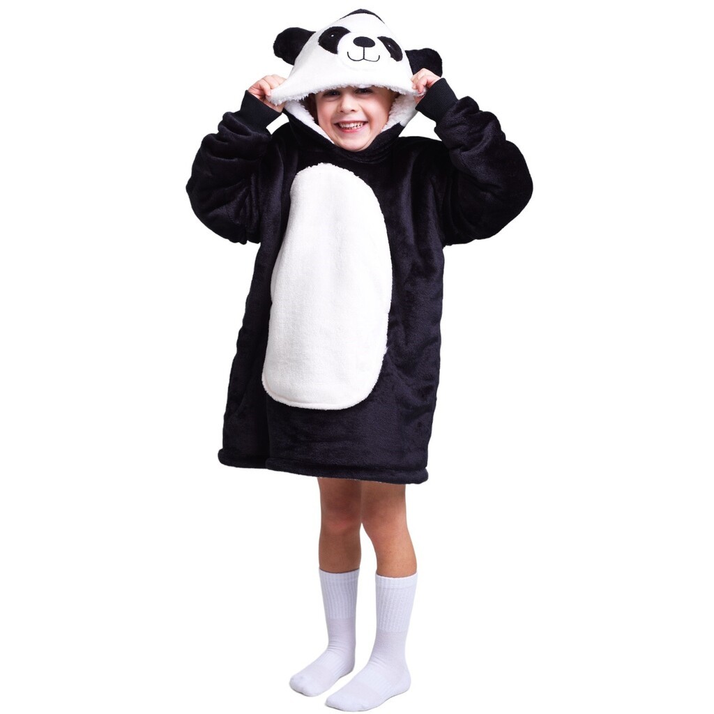 Noxxiez Cuddle Hoodiez - Panda,  Small (3-6 år)