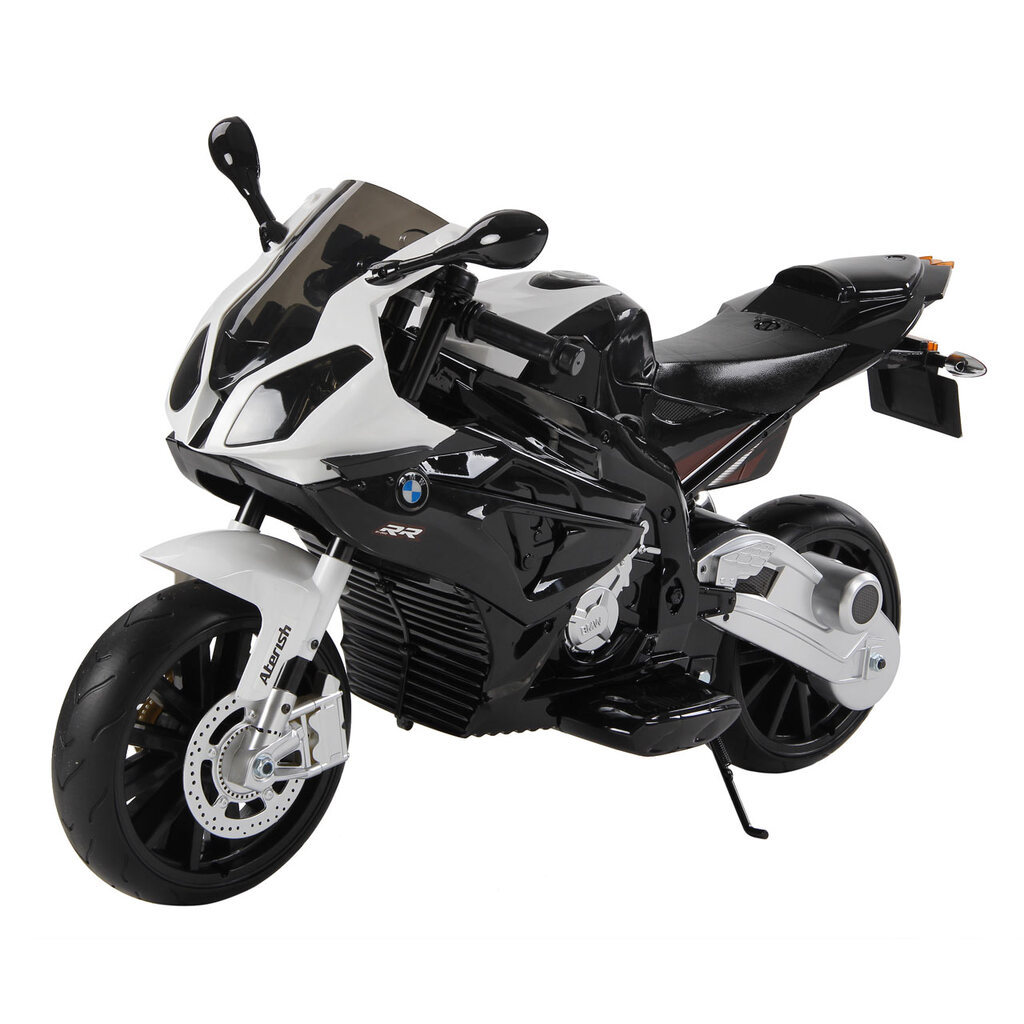 BMW S 1000 RR Motorcykel til Børn 12V med gummihjul+Lithium /Sort