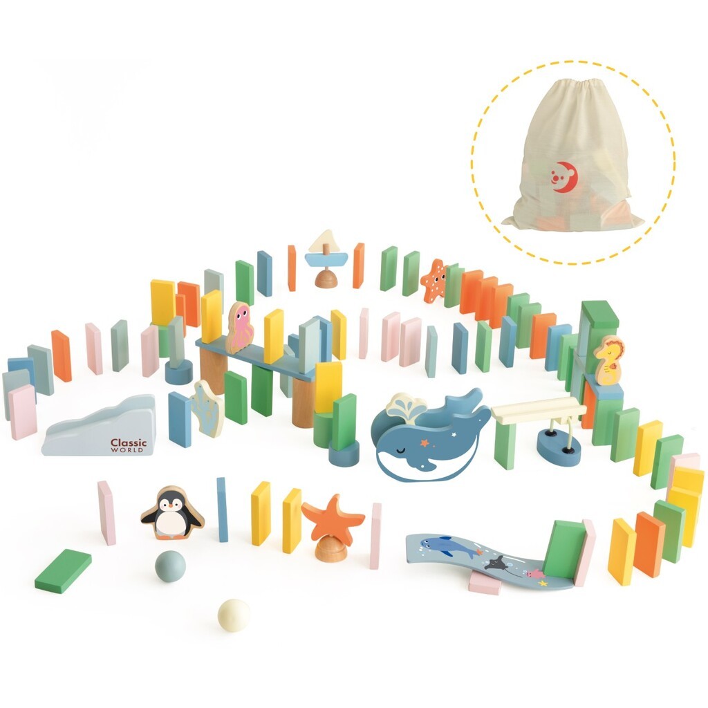 Classic Dominos træspil, hav tema (fra 36 M)