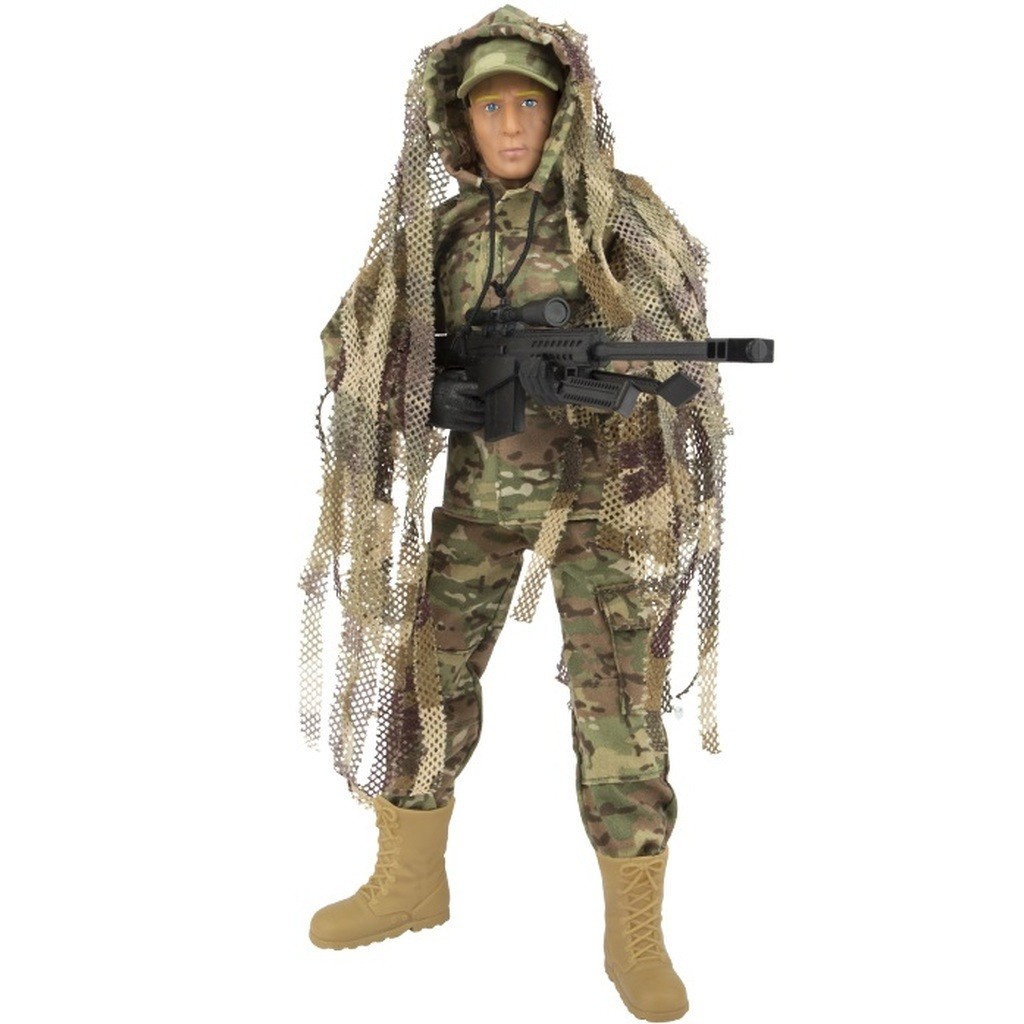 Sniper Jungle Militær Action Figur 30,5cm med tilbehør
