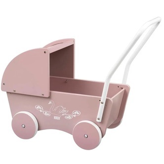 Krea Dukkevogn i træ, rosa