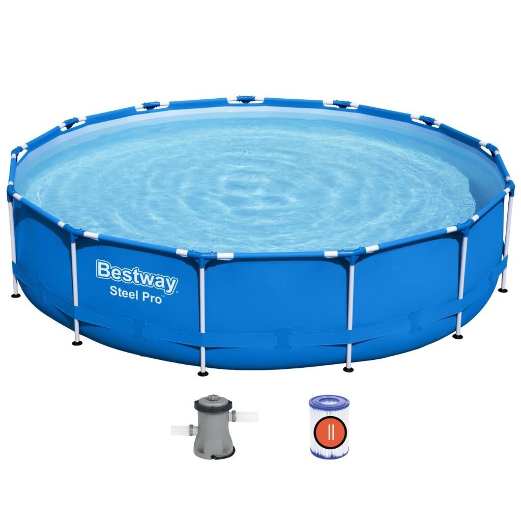 Bestway Steel Pro Frame Pool 396 x 84 cm m/filter pumpe