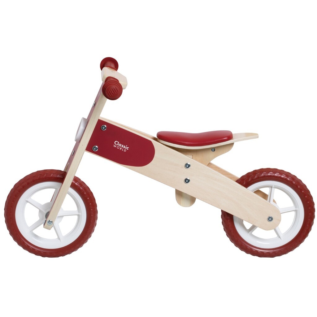 Classic World Træ Balancecykel / Løbecykel med Justerbar sæde