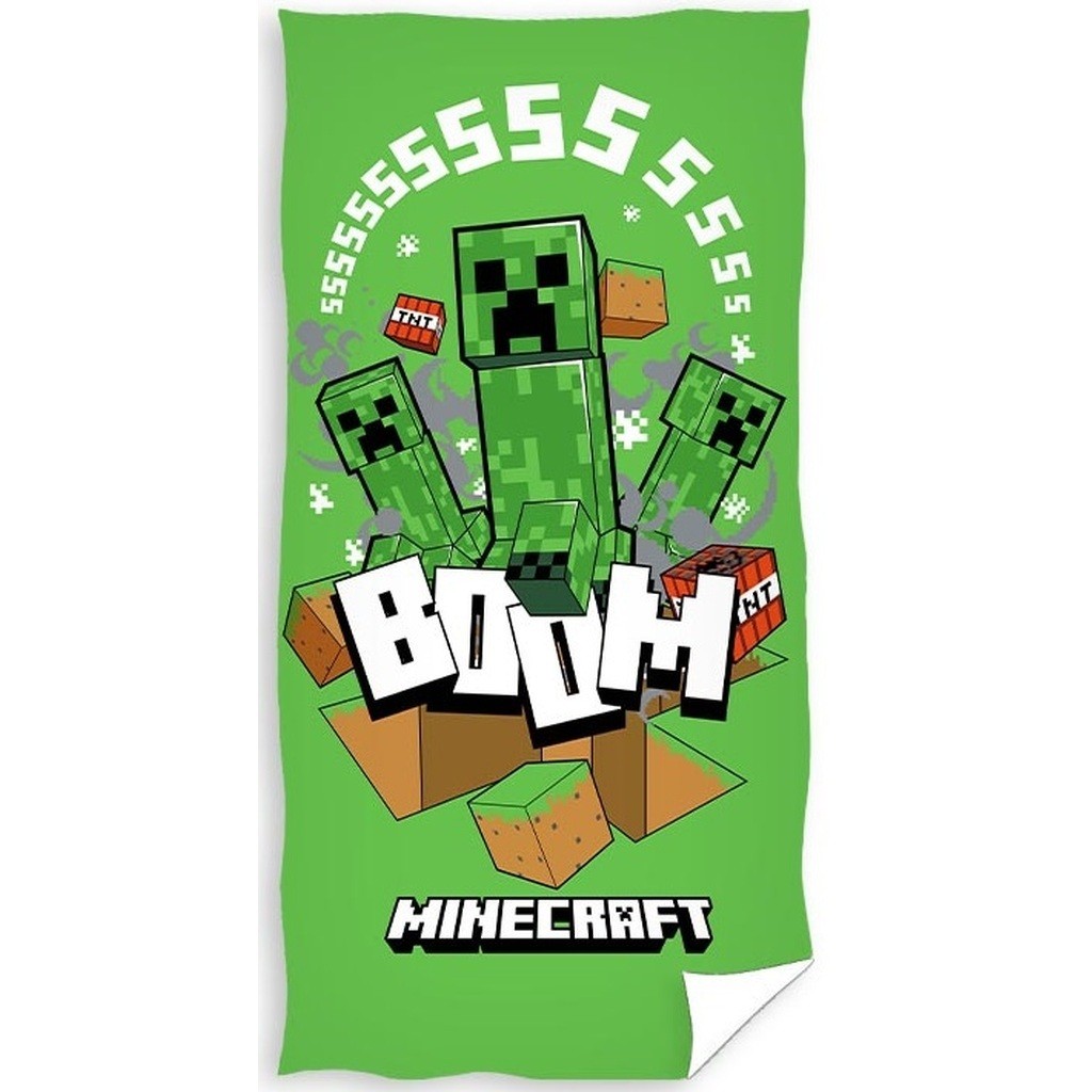 Minecraft Badehåndklæde - 100 procent bomuld