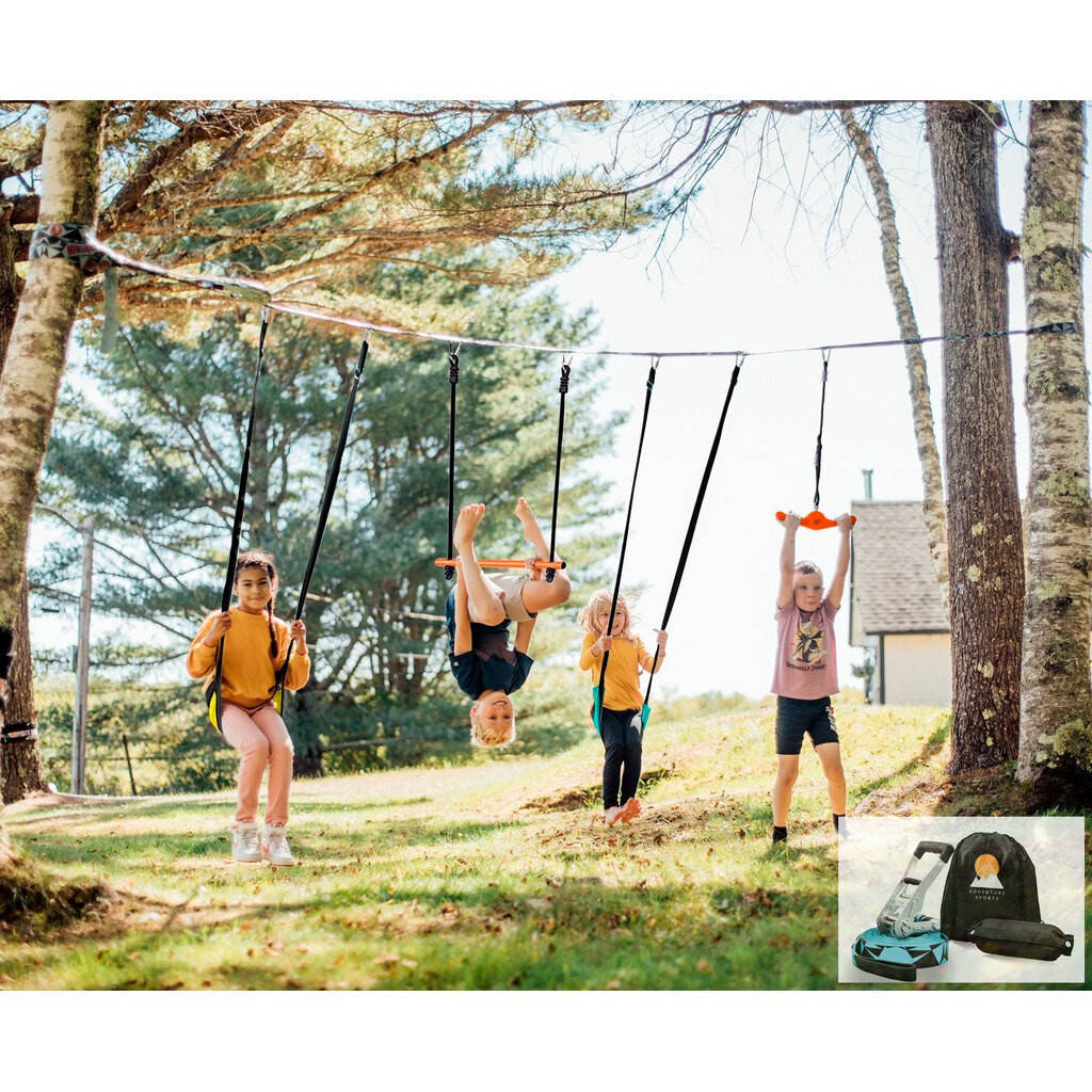 Adventure Sports Slackline kit med gynger, twister og monkeybar
