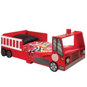 Brandbil Junior børneseng i træ (140 cm)