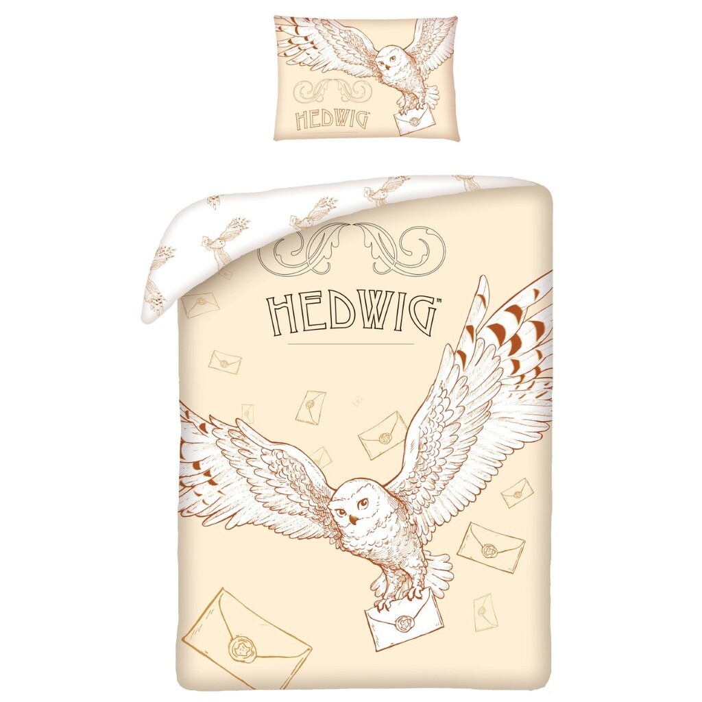 Harry Potter Hedwig Junior Sengetøj  100 x 135 cm - 100 Procent Bomuld