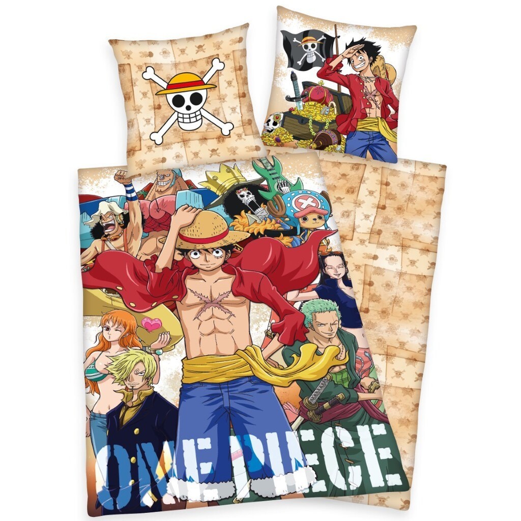 One Piece 2-i-1 Sengetøj - 100 Procent Bomuld