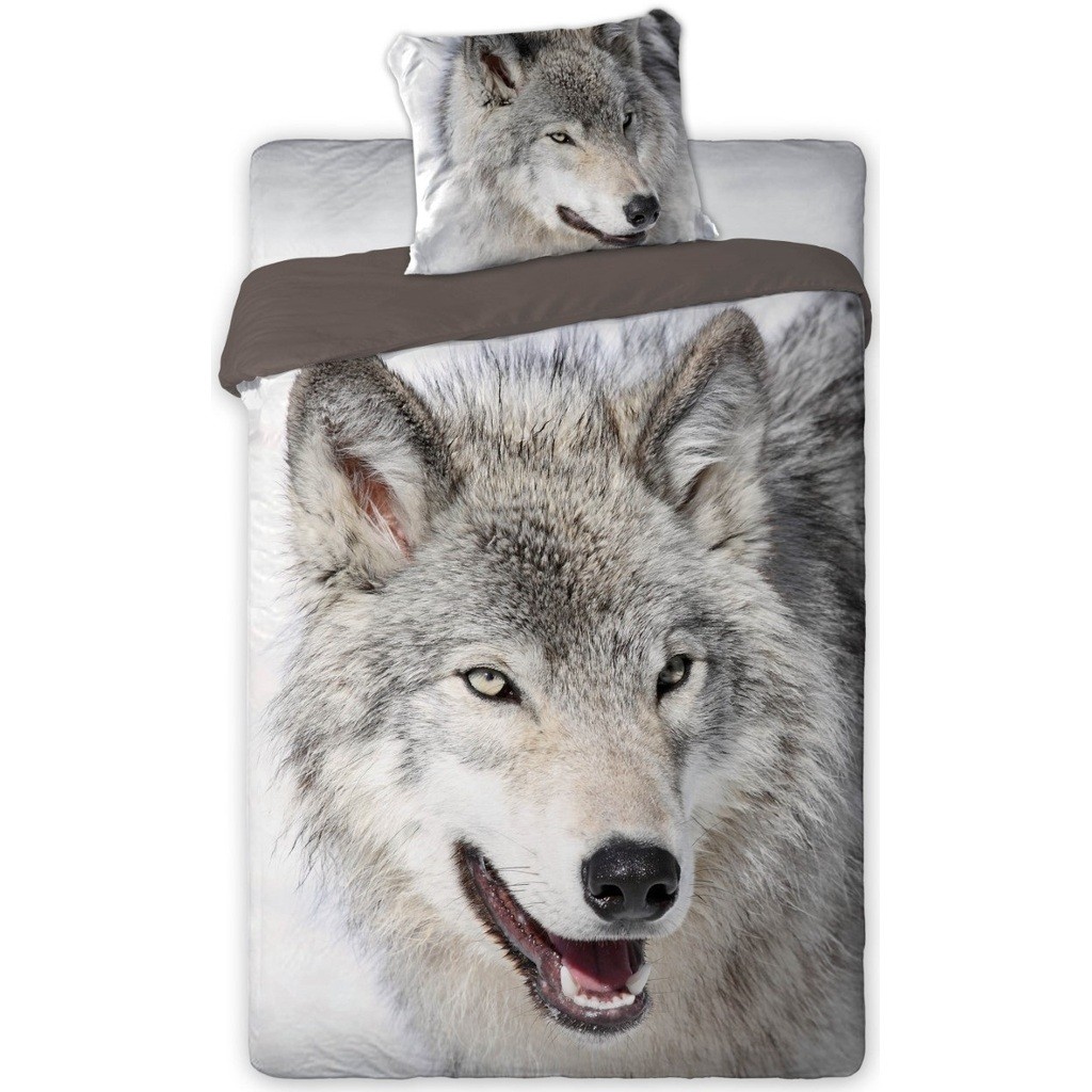 Vild ulv Sengetøj 140x200 cm - 100 procent bomuld