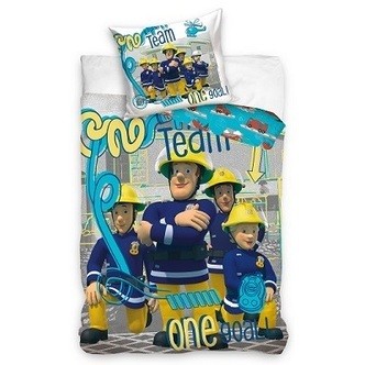 Brandmand Sam Sengetøj 150 x 210 cm - 100 procent bomuld