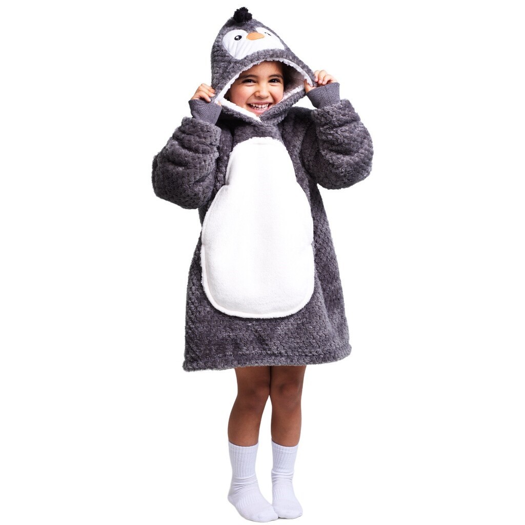 Noxxiez Cuddle Hoodiez - Pingvin,  Small (3-6 år)
