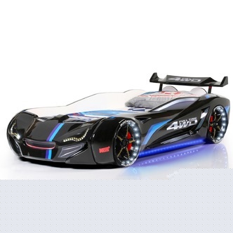 Speedy Spoiler 4WD Bilseng med LED-Lys og Lydpakke, sort