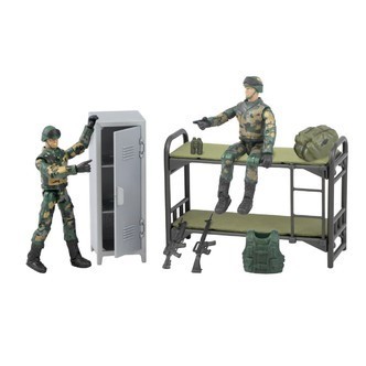 World Peacekeepers 1:18 Militær Køjeseng m/2 actionfigurer