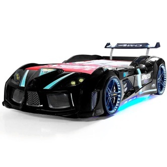 Speed Tuning 4WD Bilseng med Komplet LED-Lys og Lydpakke, Sort