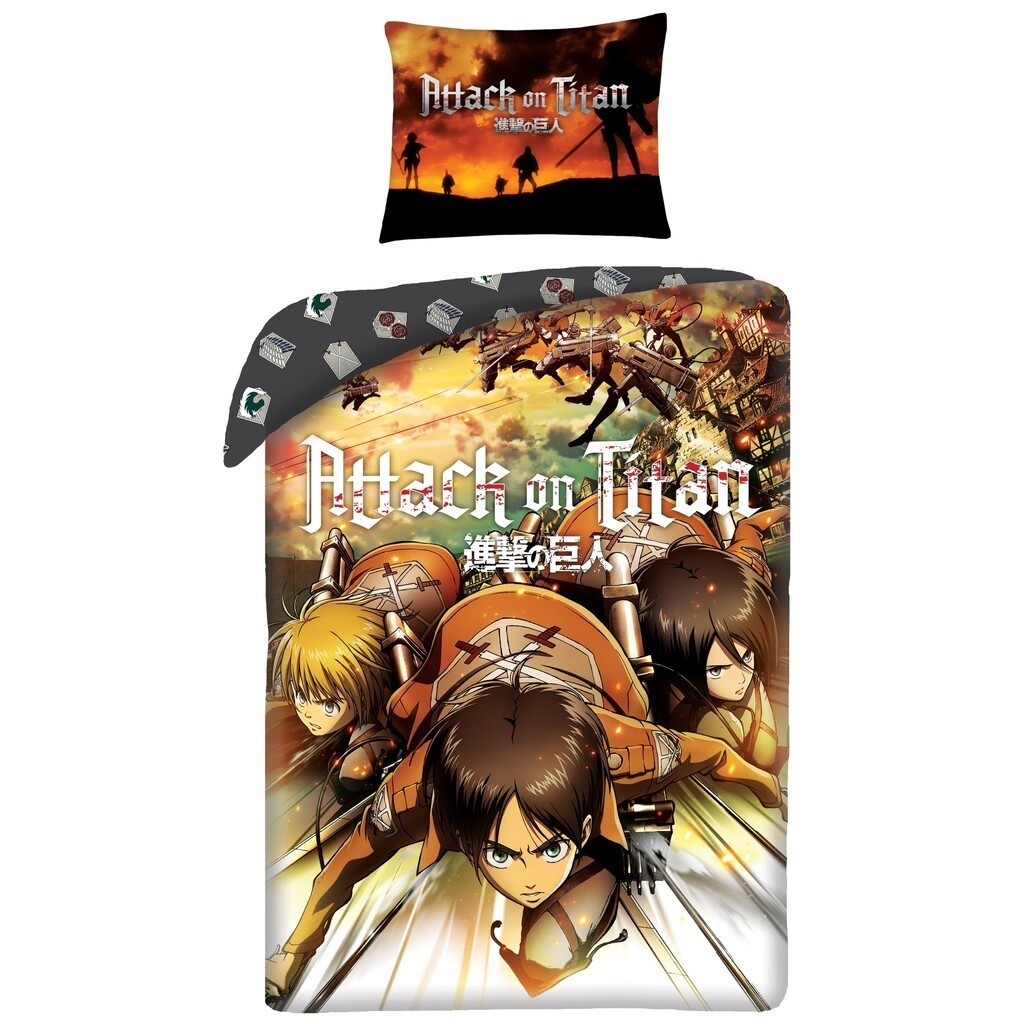 Attack on Titan Sengetøj - 100 procent bomuld