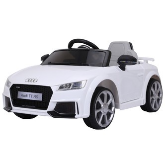 Audi TT RS ELBil til børn 12V m/2.4G+Gummihjul, Hvid