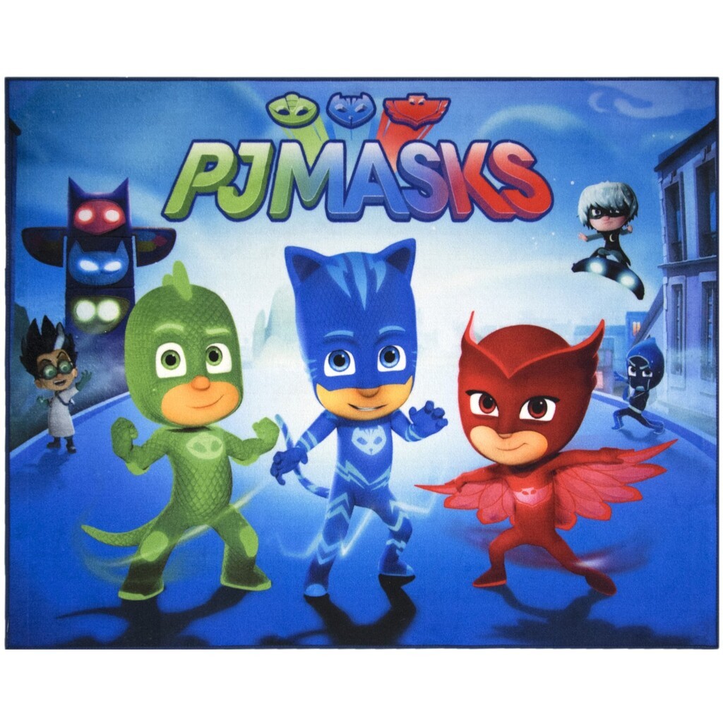 Pyjamasheltene / PJ Mask De Luxe gulvtæppe til børn 95x125