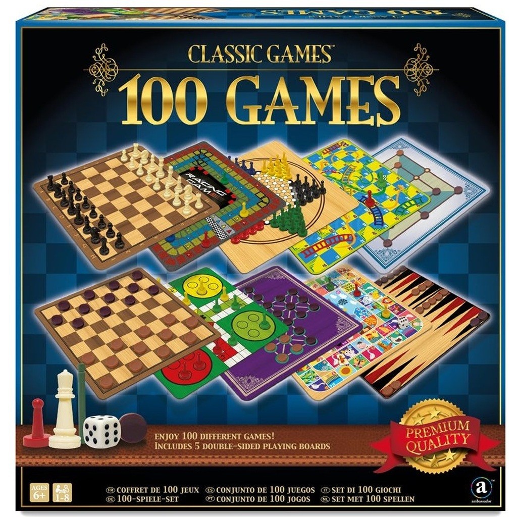 Klassiske Brætspil 100 Spilsæt - En samling af tidløse klassikere
