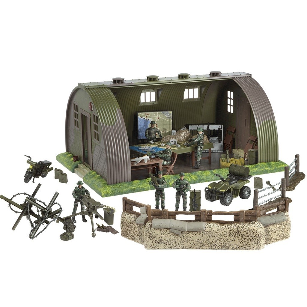 World Peacekeepers 1:18 MilitærBase med 6 actionfigurer