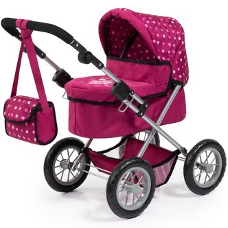Bayer Design Trendy dukkevogn med pusletaske, cerise