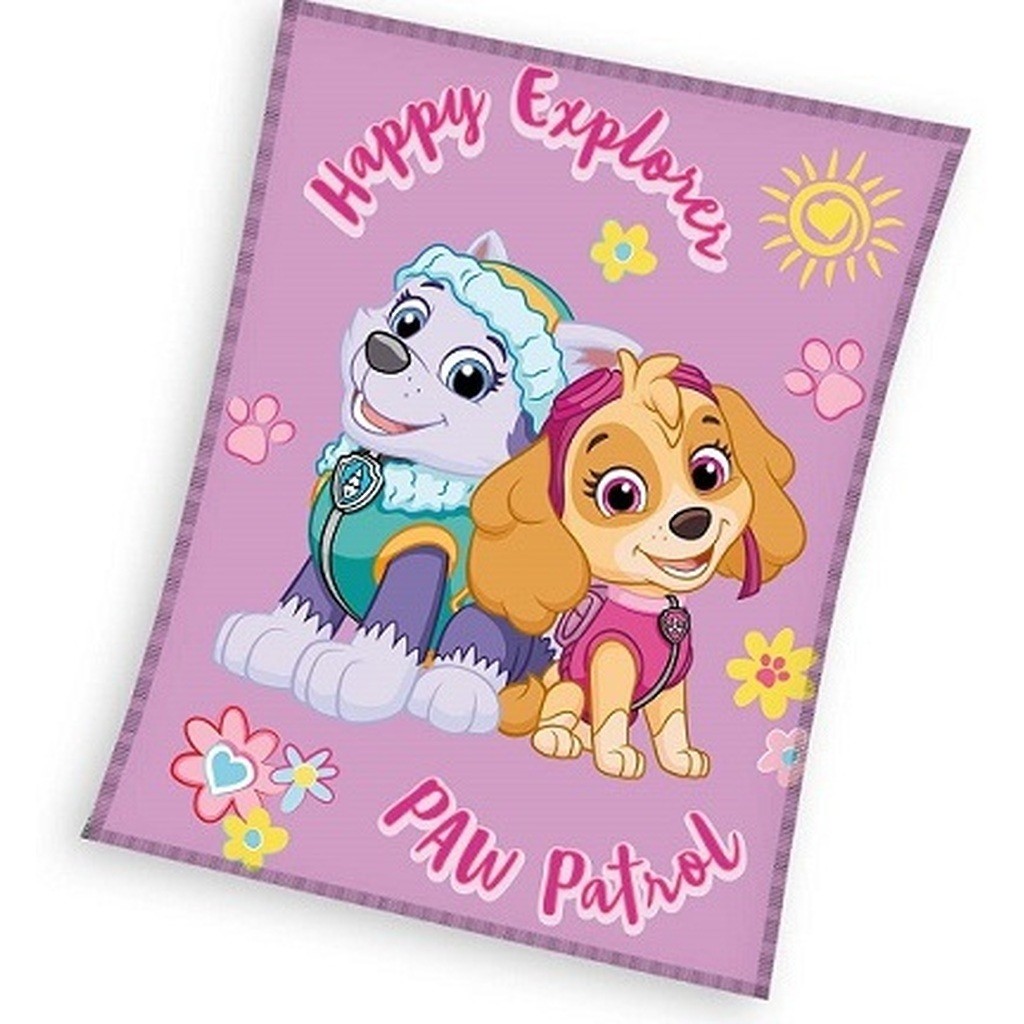 Paw Patrol ''Happy explorer'' Coral Fleece tæppe - 130 x 170 cm