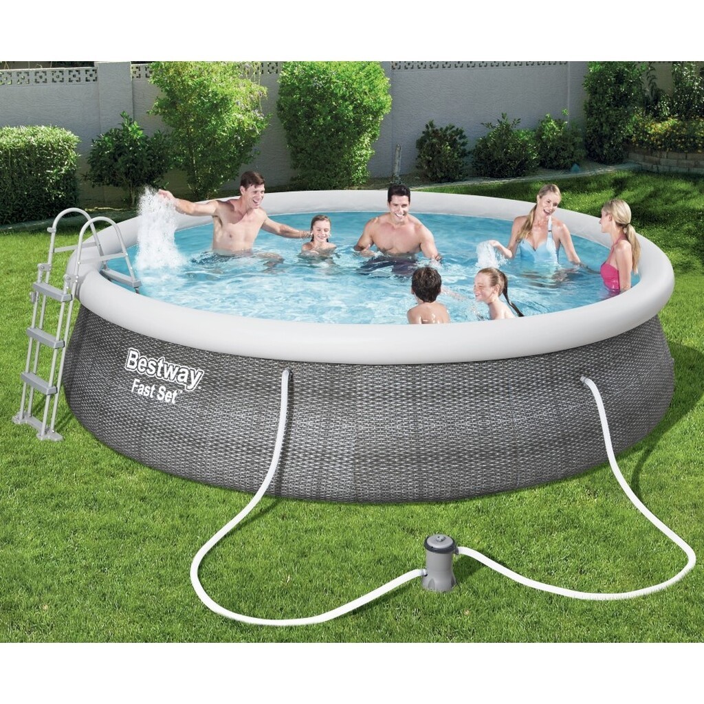 Bestway Fast Set Pool Sæt 457 x 107 cm m/pumpe og stige