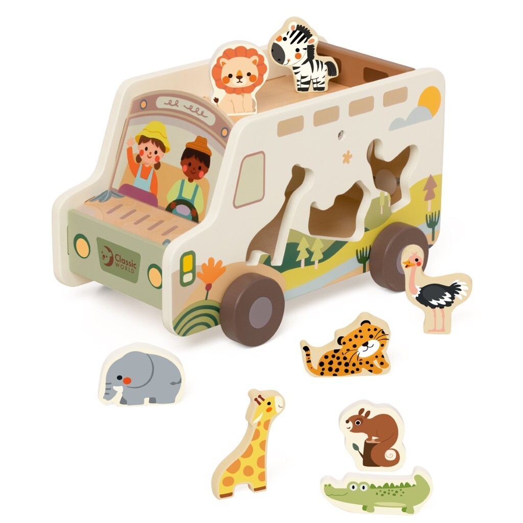 Classic World Træ Safari lastbil med dyr (fra 18 mdr.)