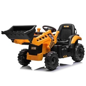JCB EL Traktor m/Frontskovl   til Børn m/2.4G Fjernbetjening