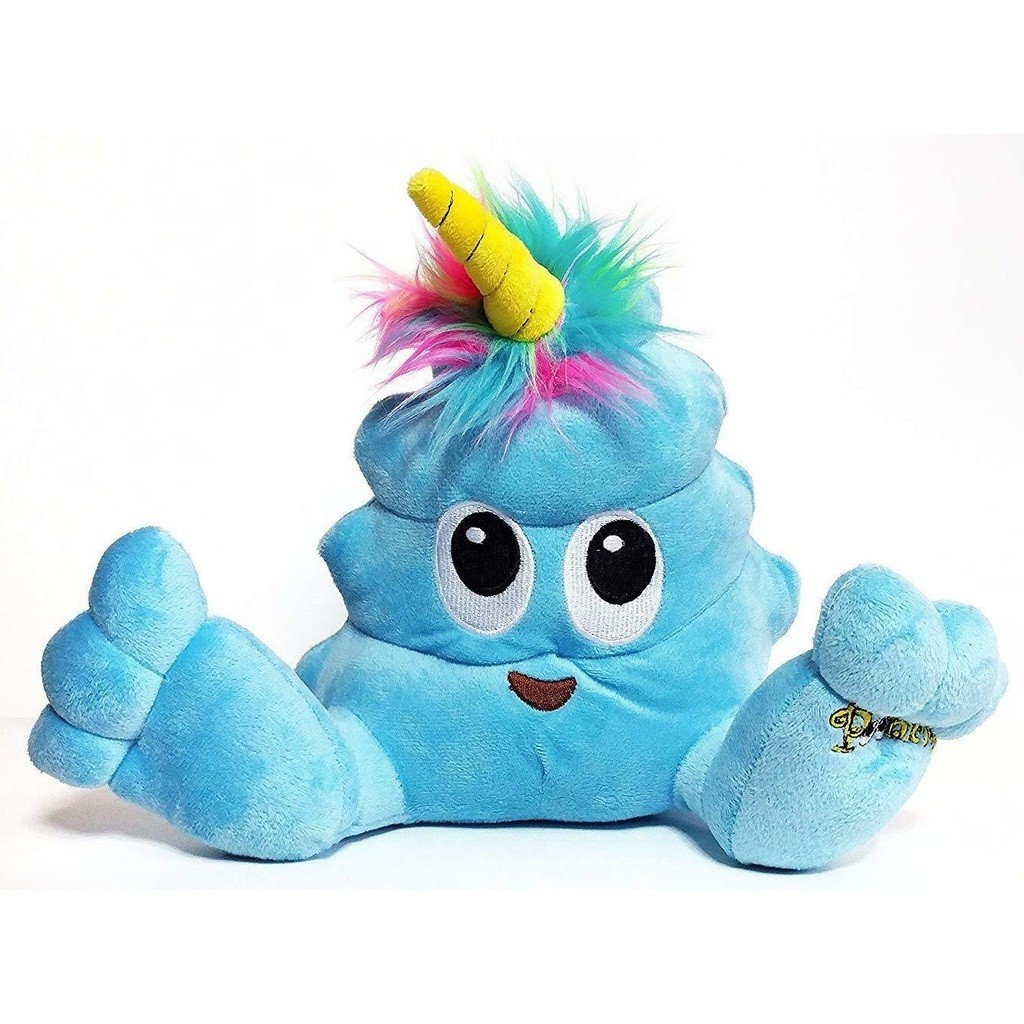 Poo-Nicorns 25,5 cm bamse, Blå