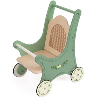 Classic World Vintage Dukke Klapvogn i træ med retro design