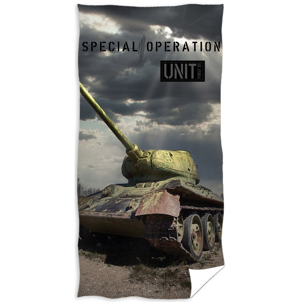 Tank Army Badehåndklæde - 100 procent bomuld