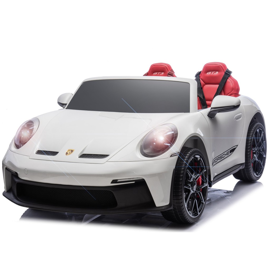 Porsche 911 GT3 Elbil Til børn 21,6V m/Lithium, Gummihjul, Lædersæde
