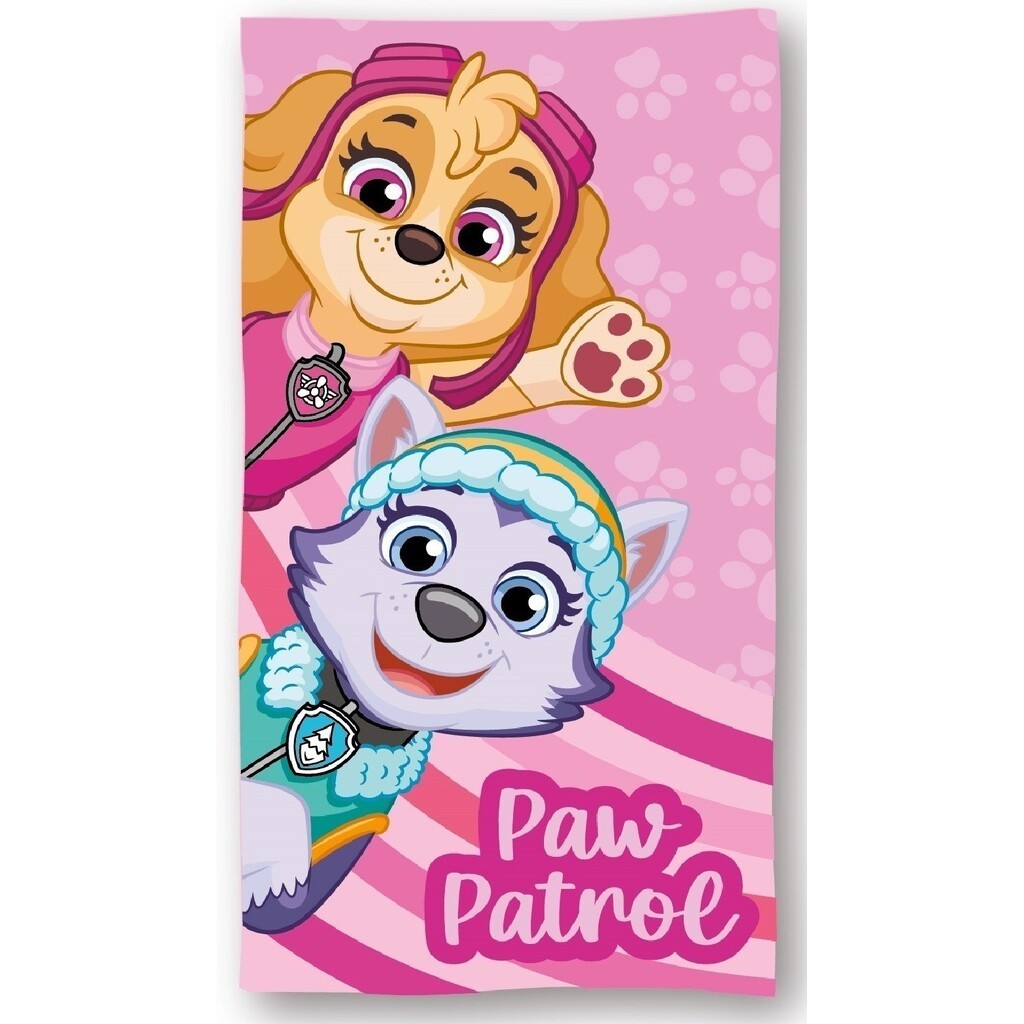 Paw Patrol Pink Badehåndklæde 70 x 140 cm
