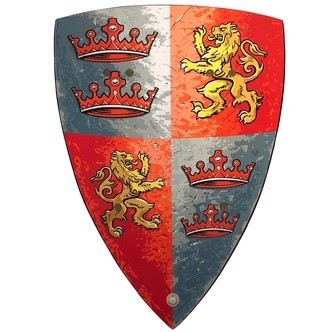 Prins Løvehjerte Skumskjold 57 x 10,5 cm 2 lag