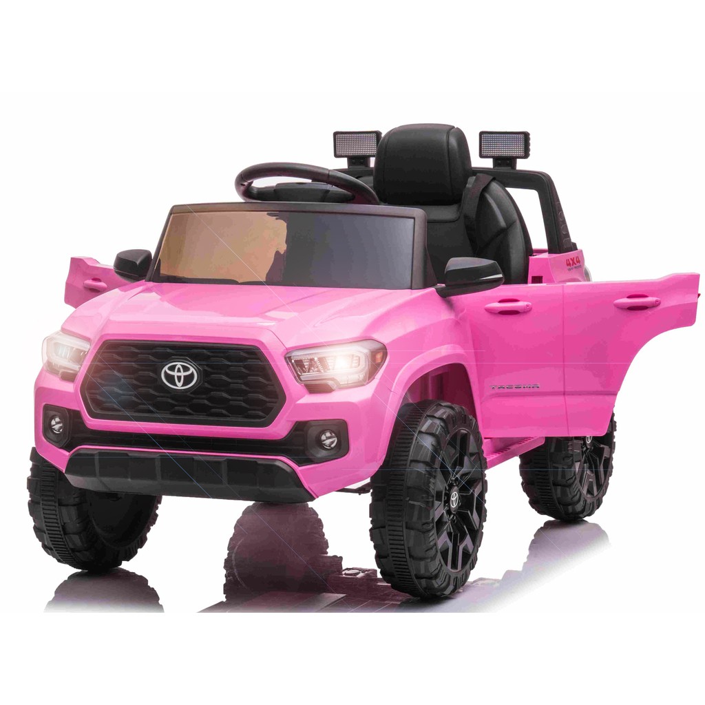 Toyota Tacoma ELBil til børn m/Lithium + Læder og 2.4G, Pink