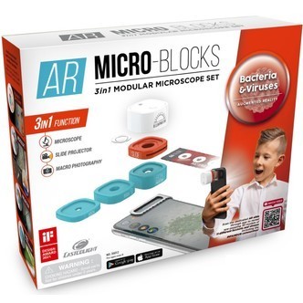 AR Micro-Blocks 3i1 modulært mikroskop sæt til mobilen - bakterier og vira