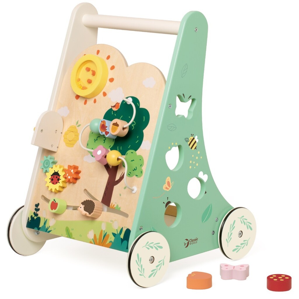 Classic Træ Gåvogn med aktivitetscenter - Skov (fra 12 M)