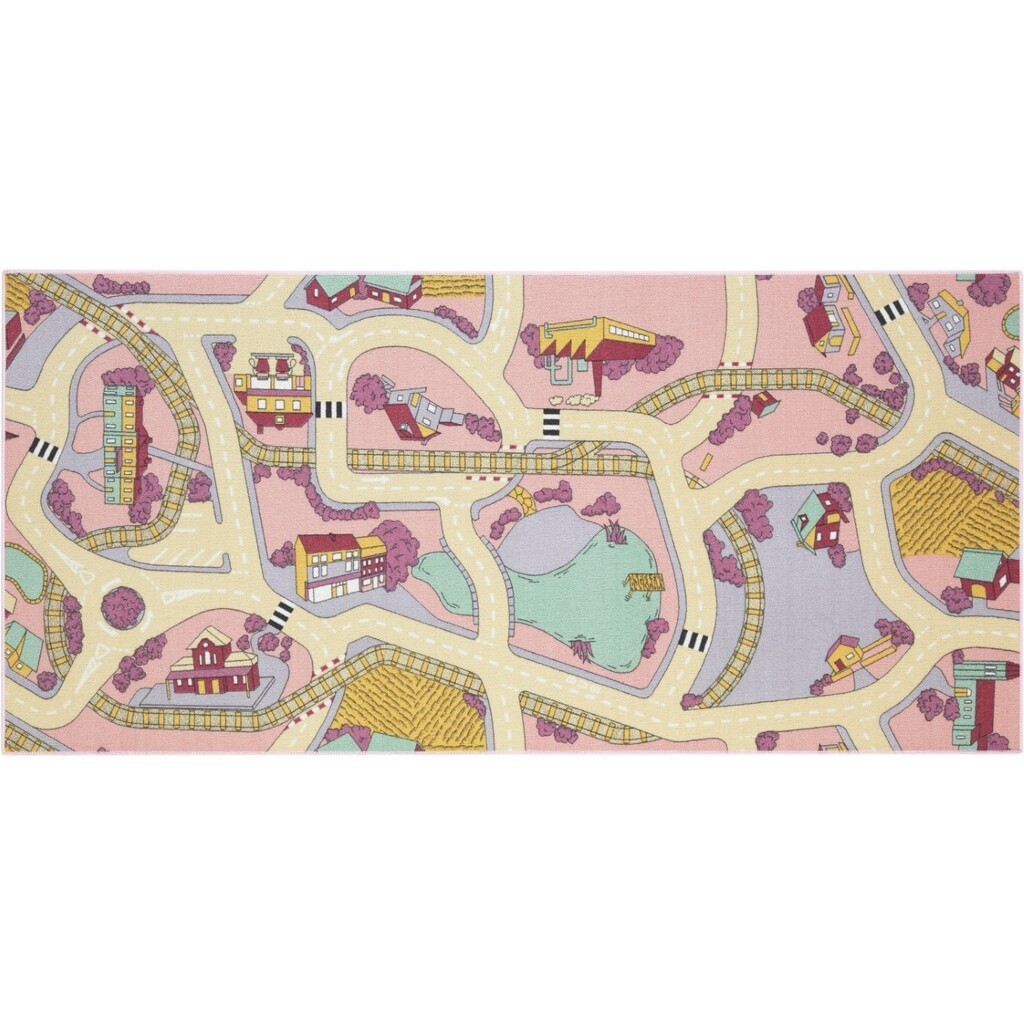 Bil Legetæppe Playtime Pink Sand  95 x 200 cm