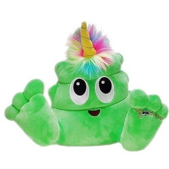 Poo-Nicorns 25,5 cm bamse, Grøn