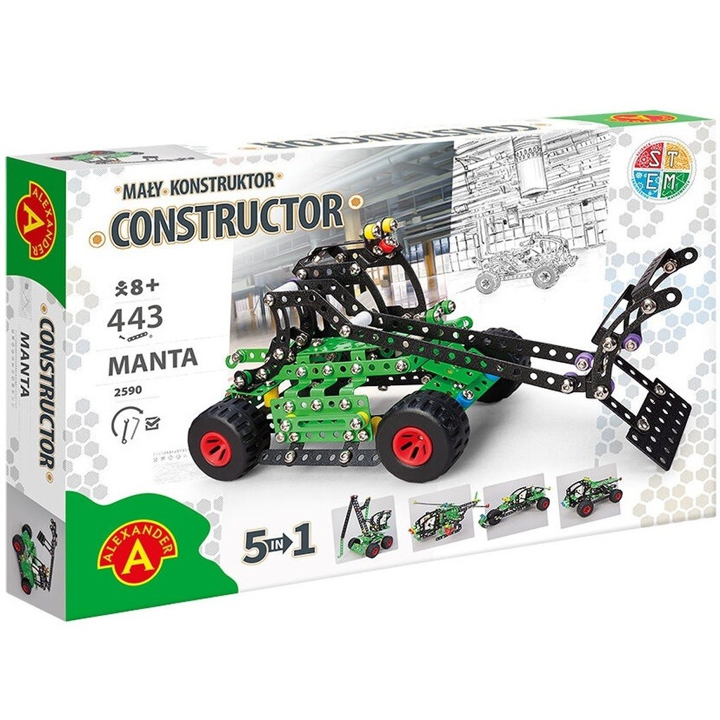 Constructor Pro MANTA 5-i-1 Metal Konstruktionsbyggesæt