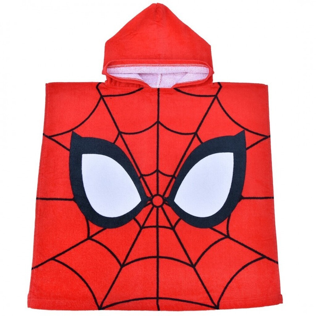Spiderman Poncho badehåndklæde med hætte