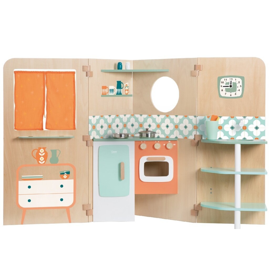 Classic World Træ Mit lille hjem legekøkken/legehjørne til børn