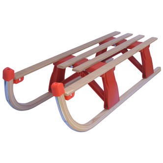 Træ Klassisk Foldbar Kælk, Rød