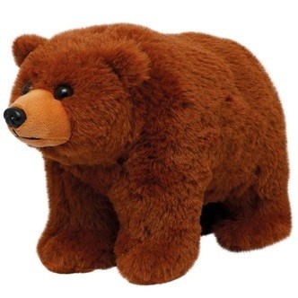 Grizzlybjørn Plysbamse 25x15 cm - All About Nature