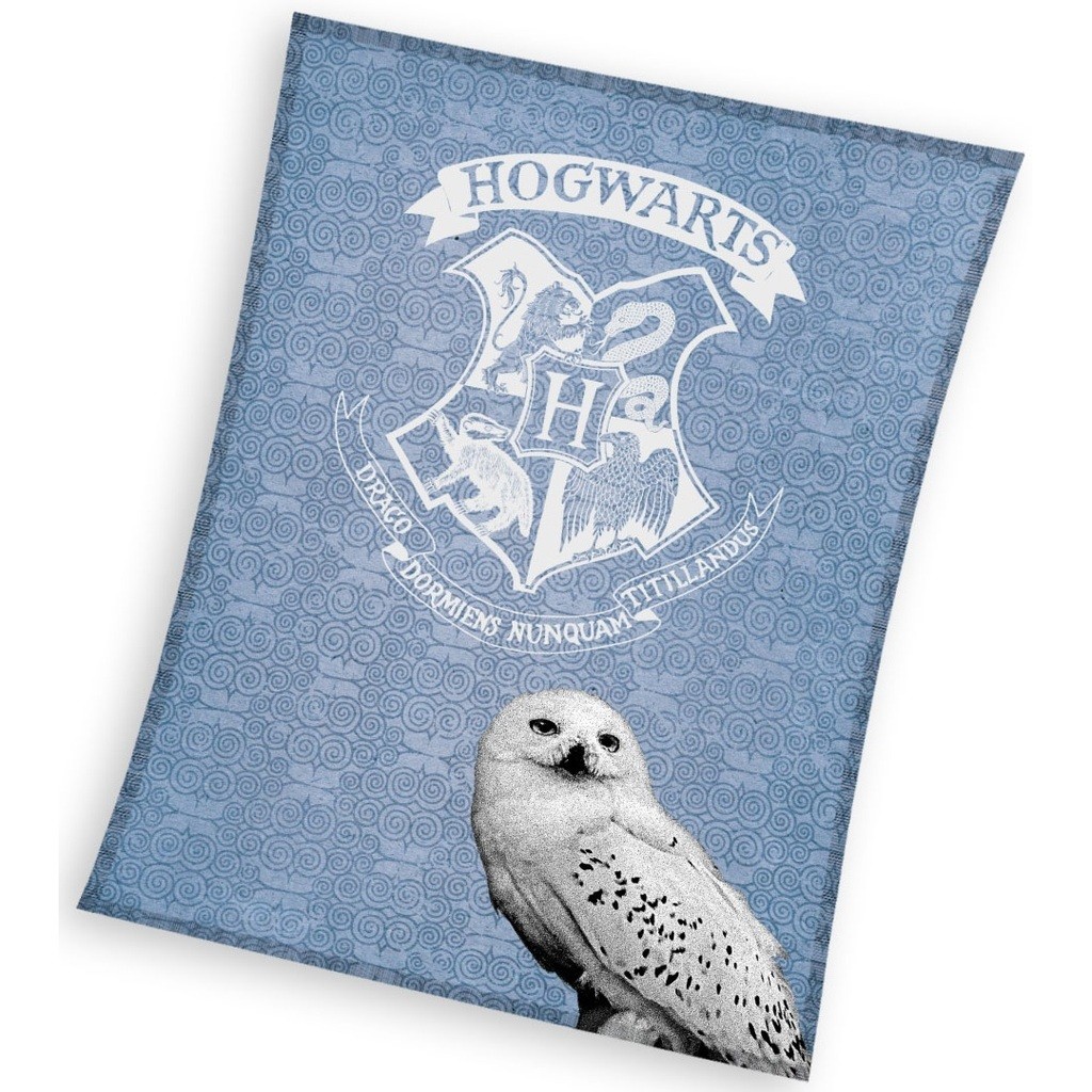 Harry Potter Hedwig Coral Fleece tæppe - 130 x 170 cm
