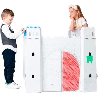 Storslået slot - pap farvelægnings og legeslot