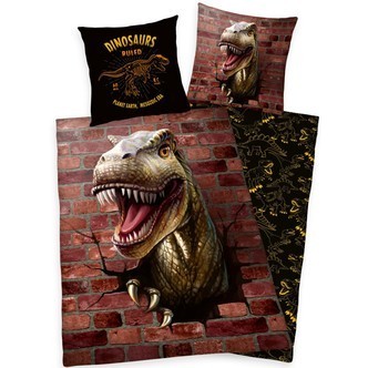 Dinosaur 3d Sengetøj - 100 Procent Bomuld