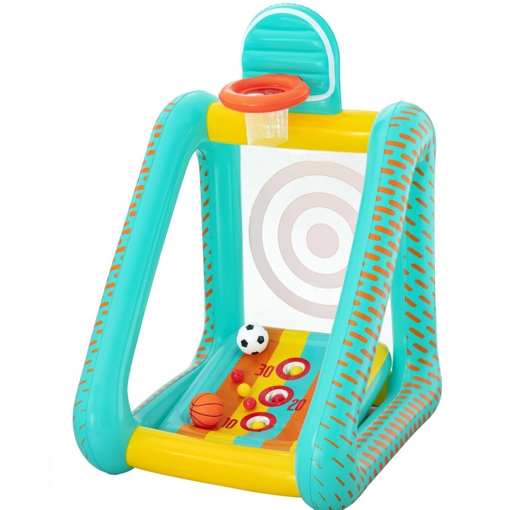 Perfect Aim 3-i-1 Oppusteligt Havespil 127 x 109 x 178 cm