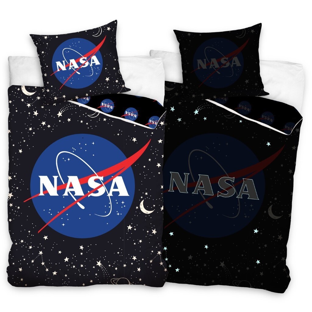 NASA ''Glow in dark'' Sengetøj 140x200 cm - 100 procent bomuld